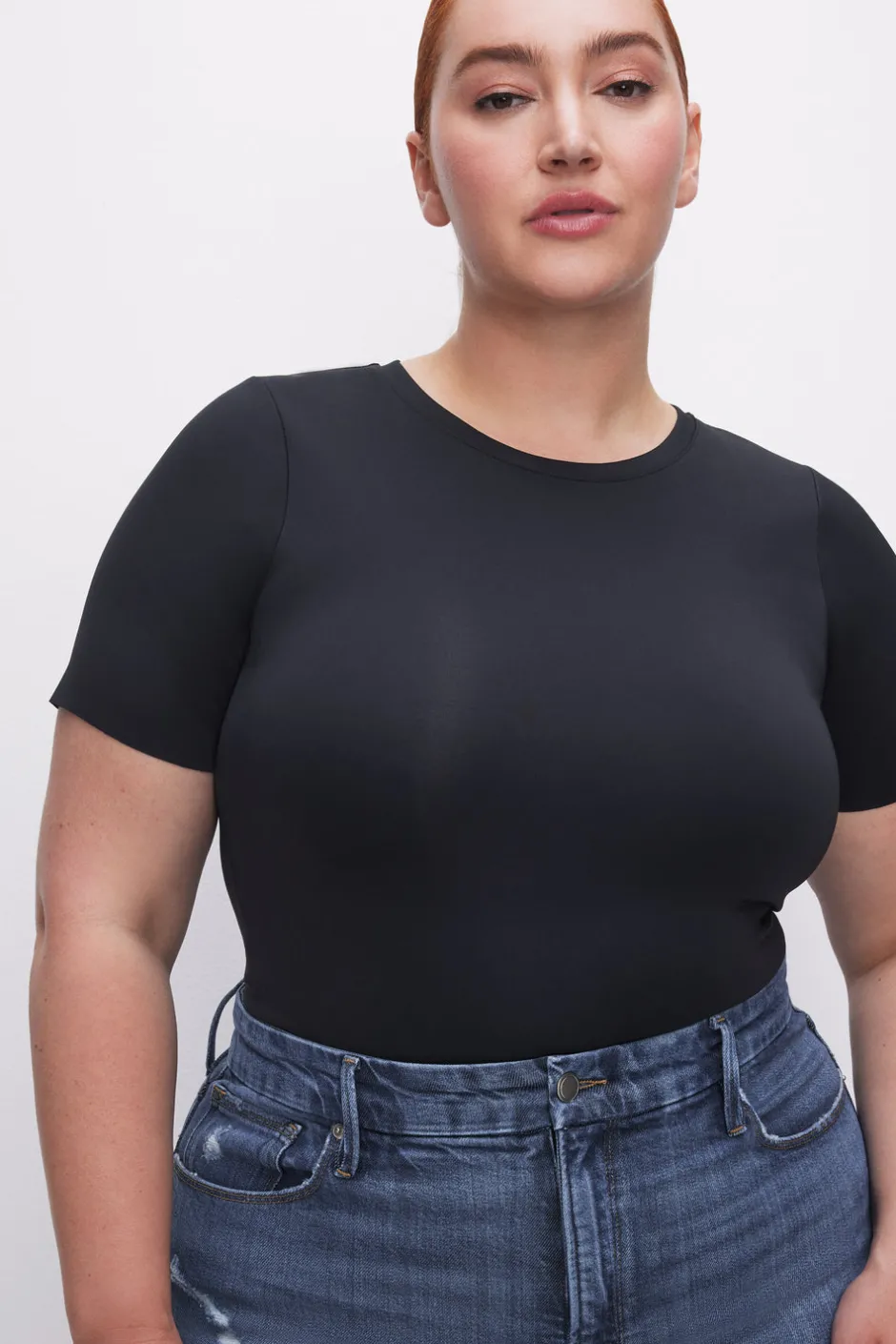 Good American Bodysuits<SCUBA TEE BODYSUIT Black001