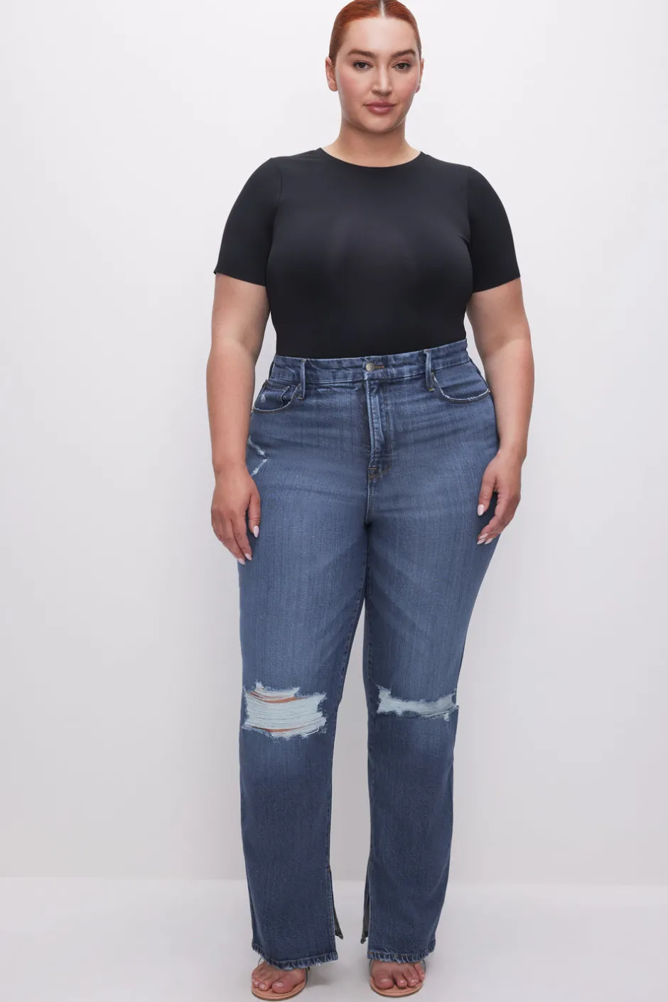 Good American Bodysuits<SCUBA TEE BODYSUIT Black001