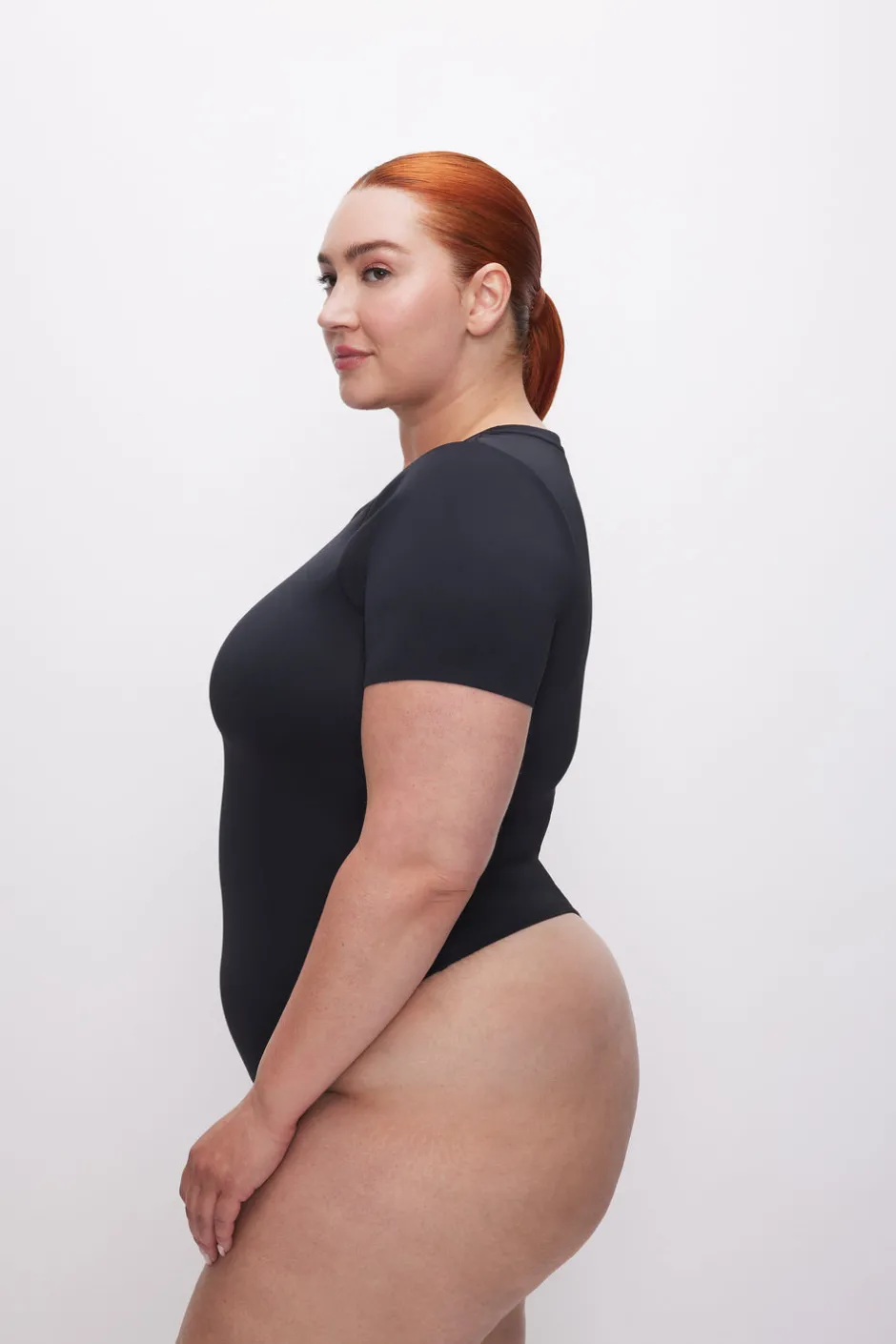 Good American Bodysuits<SCUBA TEE BODYSUIT Black001