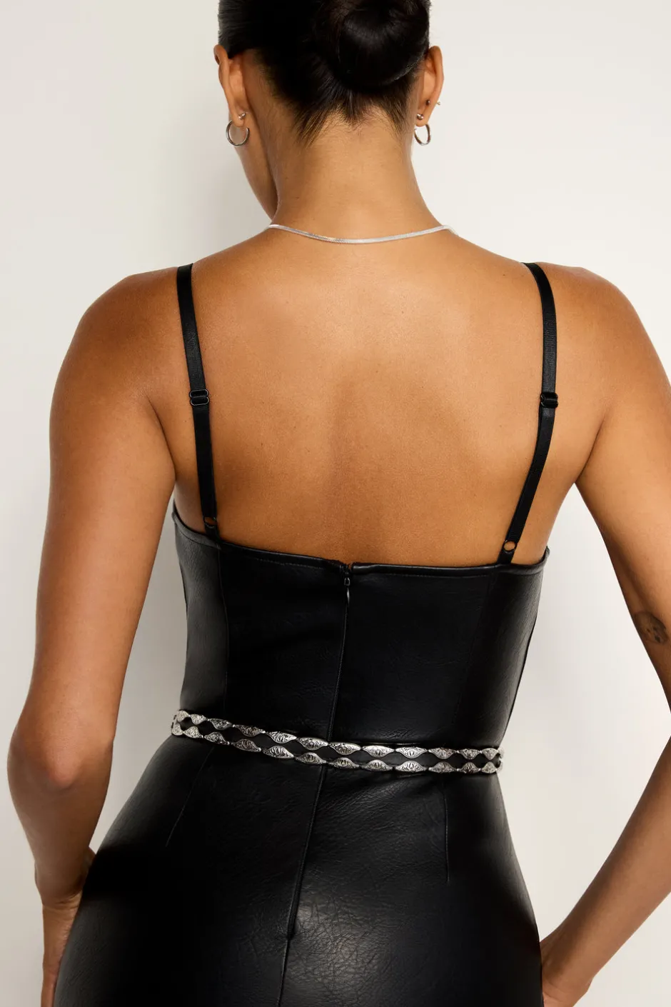 Good American Belts<SKINNY WESTERN BELT Black001
