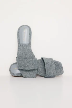 Good American Shoes<SLIDE SANDAL Indigo002