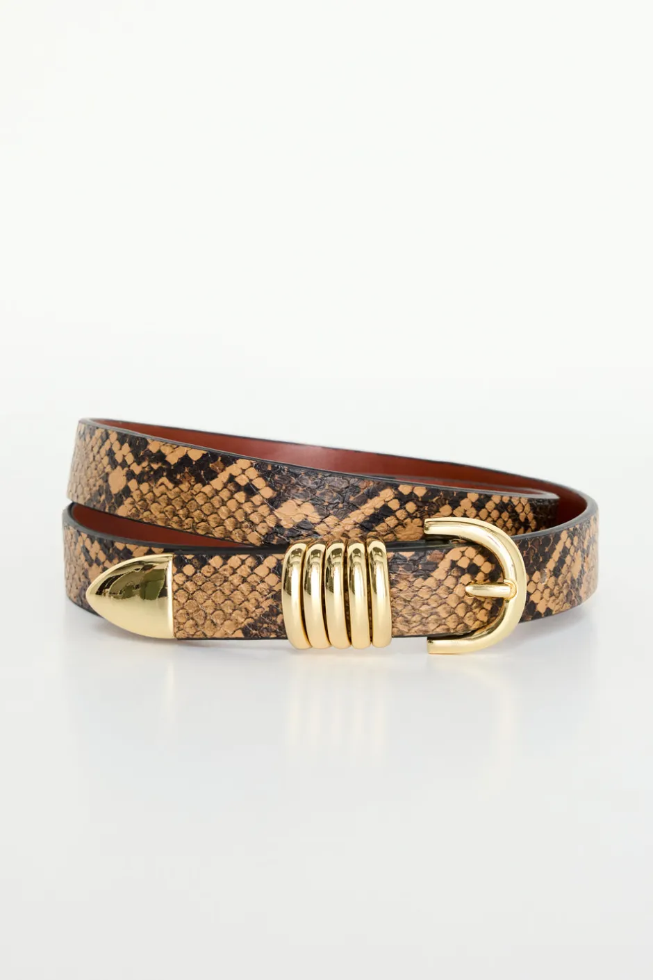 Good American Belts<SLIM 5-RING BELT Bpsp print