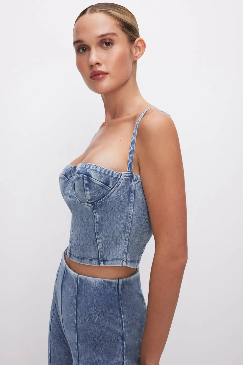 Good American Tops<SOFT SCULPT BUSTIER Indigo595