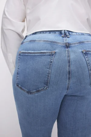Good American Bootcut & Flare | Mid-Rise<SOFT-TECH GOOD LEGS CROPPED MINI BOOT JEANS Indigo521