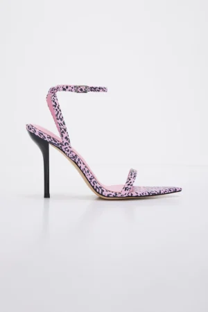 Good American Shoes<STRAPPY HEELS Pink leopard004