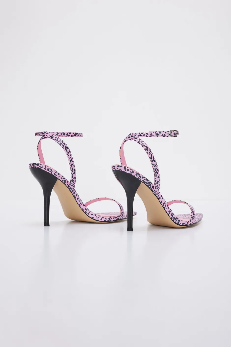 Good American Shoes<STRAPPY HEELS Pink leopard004