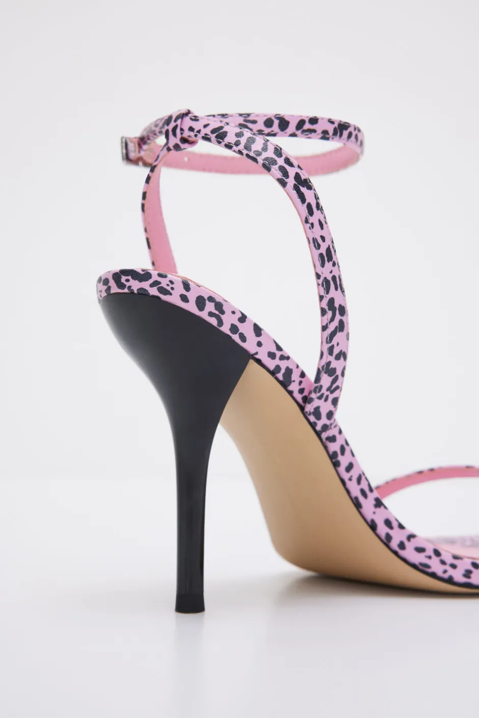 Good American Shoes<STRAPPY HEELS Pink leopard004