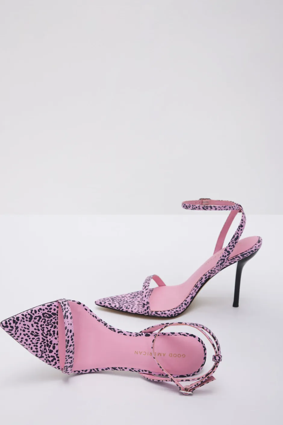 Good American Shoes<STRAPPY HEELS Pink leopard004