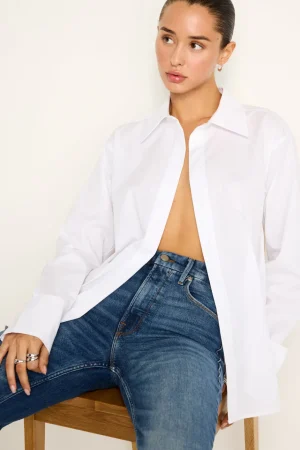 Good American Tops<STRETCH POPLIN SHIRT White001