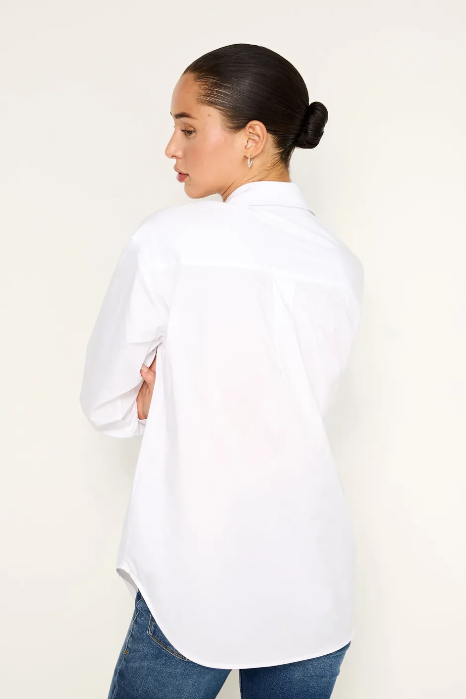 Good American Tops<STRETCH POPLIN SHIRT White001