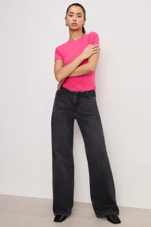 Good American Wide Leg<WIDE LEG PULL-ON JEANS Black351