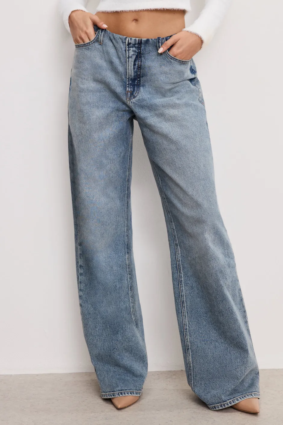 Good American Wide Leg<WIDE LEG PULL-ON JEANS Indigo825