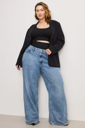 Good American Relaxed | Wide Leg<WIDE LEG SOLUTION JEANS Indigo739